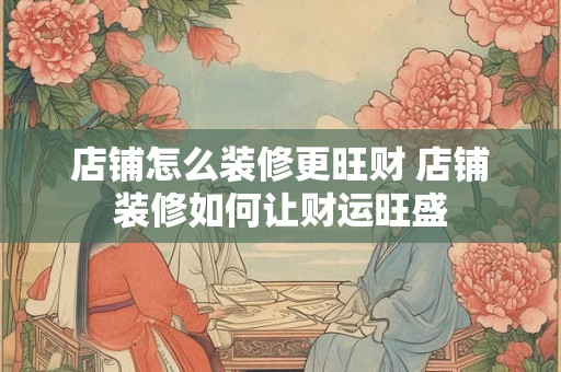 店铺怎么装修更旺财 店铺装修如何让财运旺盛