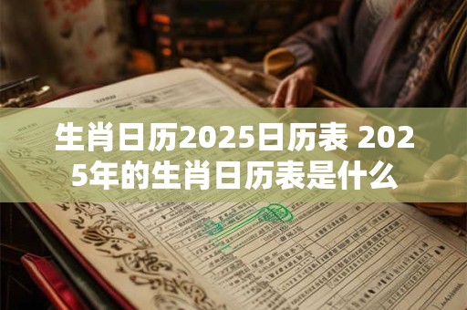 生肖日历2025日历表 2025年的生肖日历表是什么