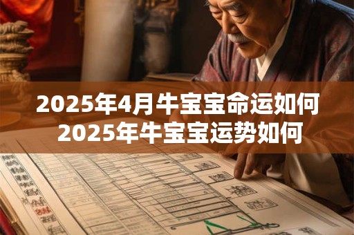 2026年4月牛宝宝命运如何 2026年牛宝宝运势如何