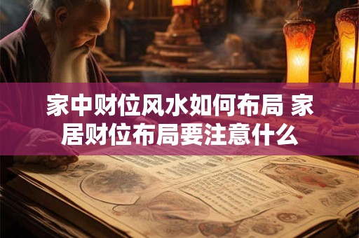 家中财位风水如何布局 家居财位布局要注意什么