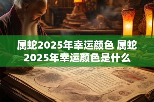 属蛇2026年幸运颜色 属蛇2026年幸运颜色是什么