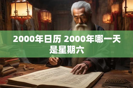 2000年日历 2000年哪一天是星期六