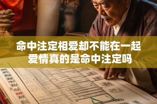 命中注定相爱却不能在一起 爱情真的是命中注定吗