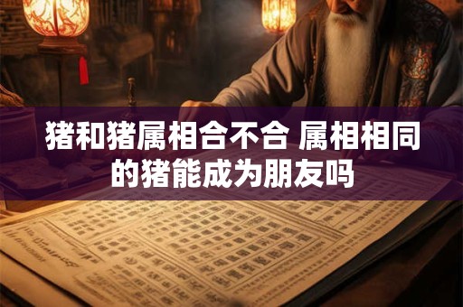 猪和猪属相合不合 属相相同的猪能成为朋友吗
