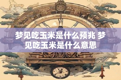 梦见吃玉米是什么预兆 梦见吃玉米是什么意思