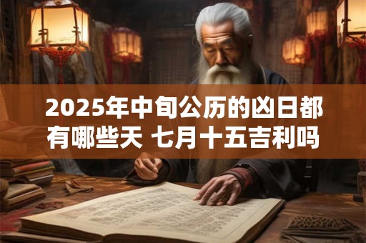 2025年中旬公历的凶日都有哪些天 七月十五吉利吗