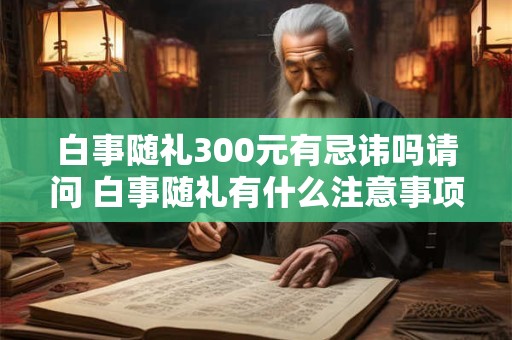 白事随礼300元有忌讳吗请问 白事随礼有什么注意事项