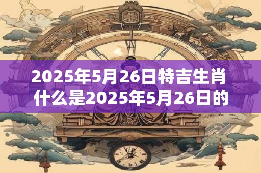 2025年5月26日特吉生肖 什么是2025年5月26日的特吉生肖