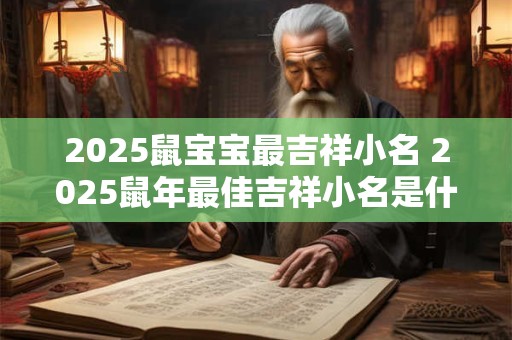2025鼠宝宝最吉祥小名 2025鼠年最佳吉祥小名是什么