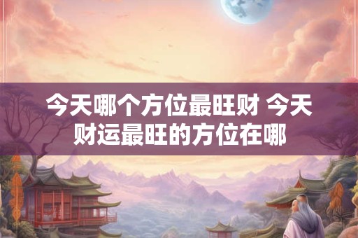 今天哪个方位最旺财 今天财运最旺的方位在哪