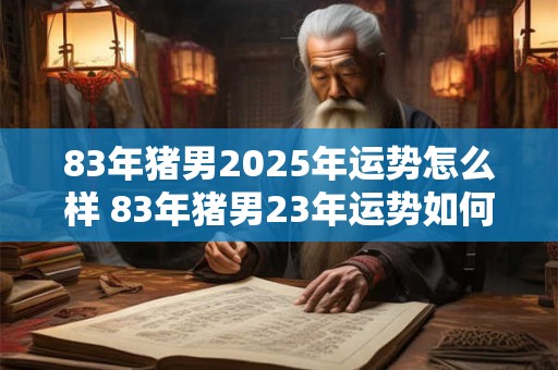 83年猪男2025年运势怎么样 83年猪男23年运势如何