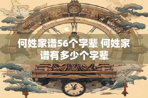 何姓家谱56个字辈 何姓家谱有多少个字辈