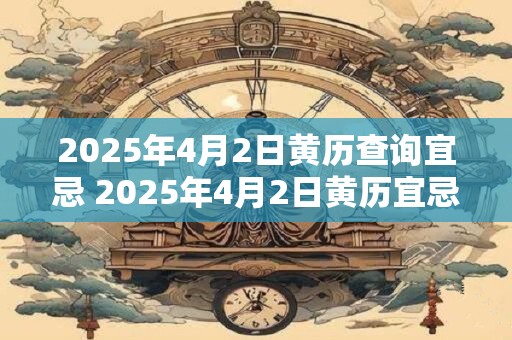 2026年4月2日黄历查询宜忌 2026年4月2日黄历宜忌如何