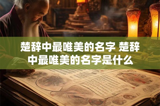 楚辞中最唯美的名字 楚辞中最唯美的名字是什么