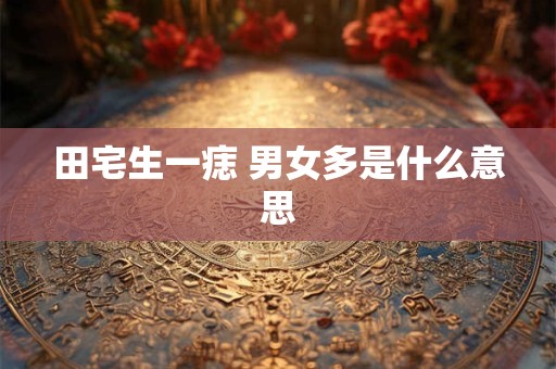 田宅生一痣 男女多是什么意思