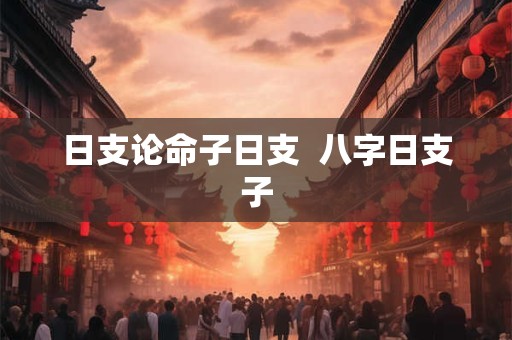 日支论命子日支  八字日支子