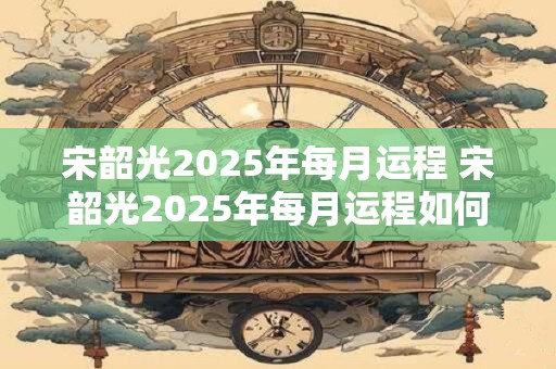 宋韶光2025年每月运程 宋韶光2025年每月运程如何