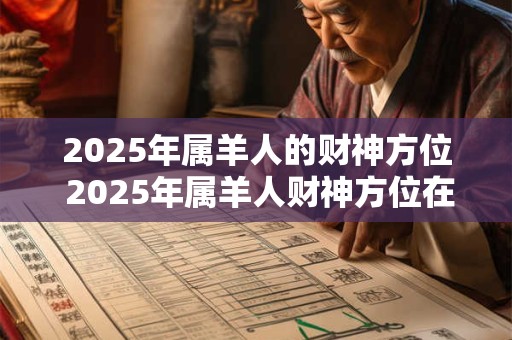 2025年属羊人的财神方位 2025年属羊人财神方位在哪