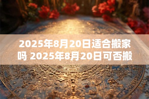 2025年8月20日适合搬家吗 2025年8月20日可否搬家