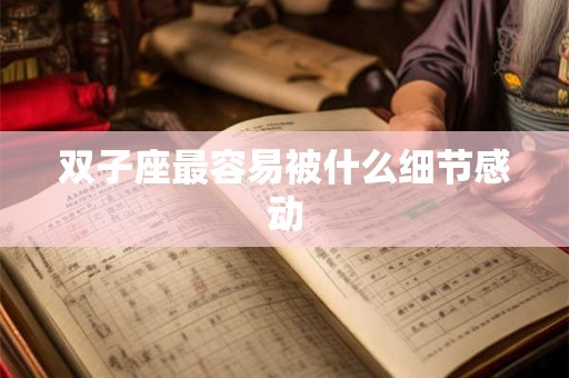 双子座最容易被什么细节感动