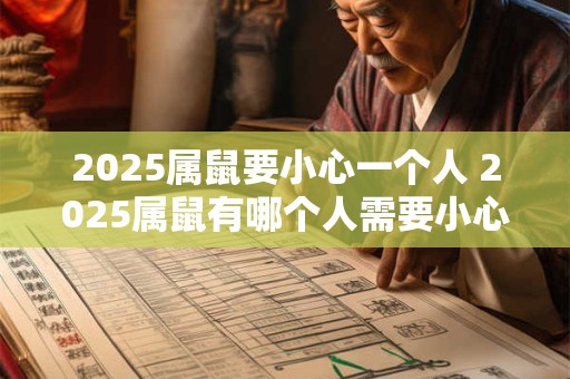 2025属鼠要小心一个人 2025属鼠有哪个人需要小心
