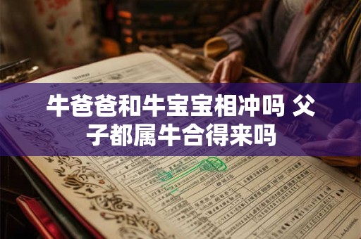 牛爸爸和牛宝宝相冲吗 父子都属牛合得来吗