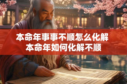 本命年事事不顺怎么化解 本命年如何化解不顺