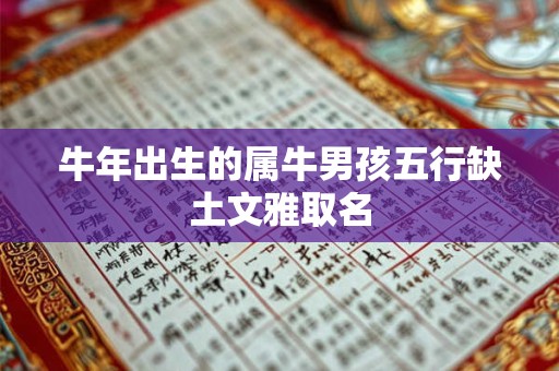 牛年出生的属牛男孩五行缺土文雅取名