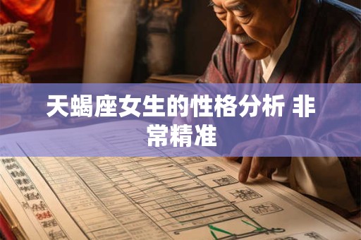 天蝎座女生的性格分析 非常精准