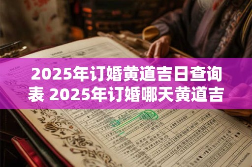 2025年订婚黄道吉日查询表 2025年订婚哪天黄道吉日