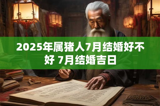 2026年属猪人7月结婚好不好 7月结婚吉日