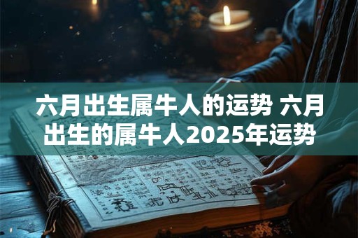 六月出生属牛人的运势 六月出生的属牛人2026年运势如何