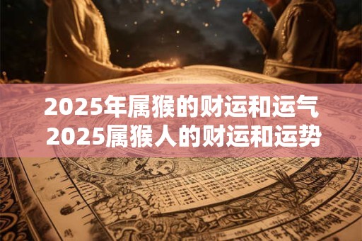 2025年属猴的财运和运气 2025属猴人的财运和运势如何