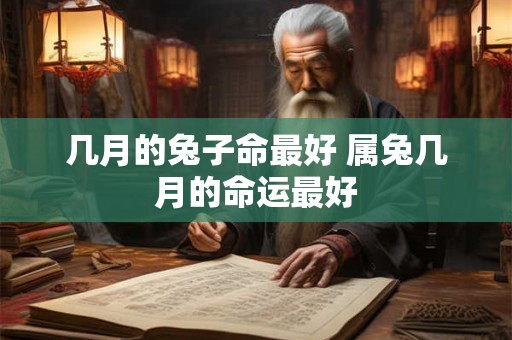 几月的兔子命最好 属兔几月的命运最好