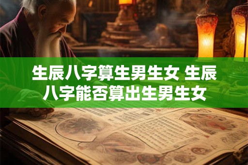 生辰八字算生男生女 生辰八字能否算出生男生女