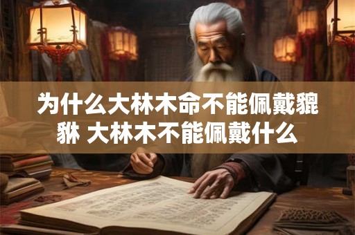 为什么大林木命不能佩戴貔貅 大林木不能佩戴什么