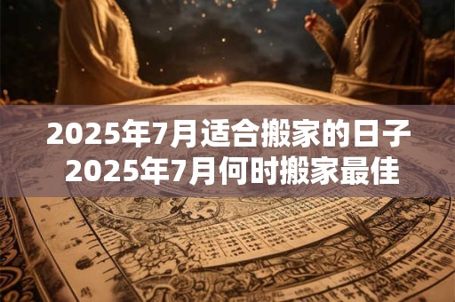 2025年7月适合搬家的日子 2025年7月何时搬家最佳