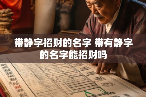 带静字招财的名字 带有静字的名字能招财吗