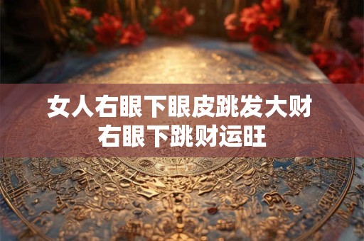 女人右眼下眼皮跳发大财 右眼下跳财运旺