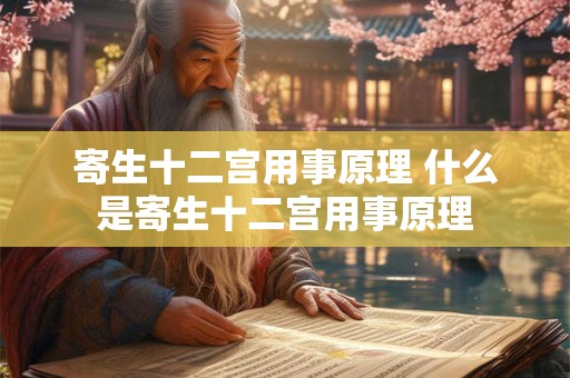 寄生十二宫用事原理 什么是寄生十二宫用事原理
