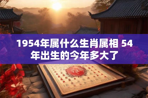 1954年属什么生肖属相 54年出生的今年多大了