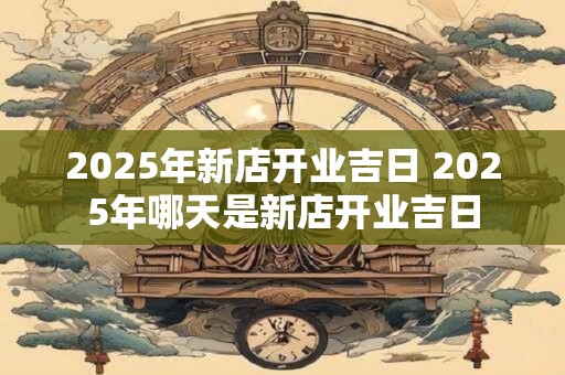 2025年新店开业吉日 2025年哪天是新店开业吉日