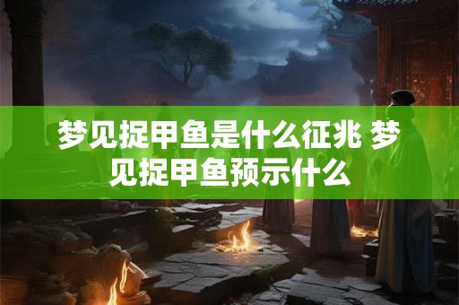 梦见捉甲鱼是什么征兆 梦见捉甲鱼预示什么