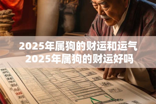 2025年属狗的财运和运气 2025年属狗的财运好吗