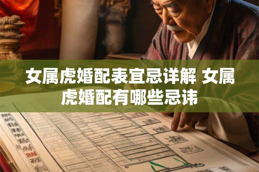 女属虎婚配表宜忌详解 女属虎婚配有哪些忌讳