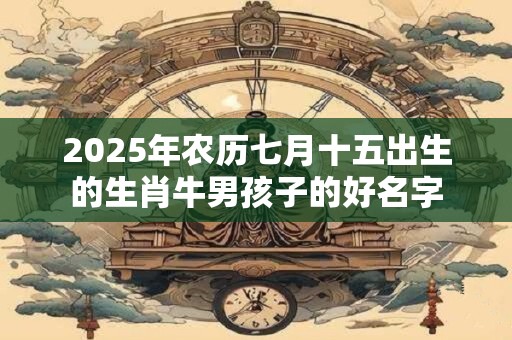 2025年农历七月十五出生的生肖牛男孩子的好名字 2025年农历七月十五出生的生肖牛男孩子的好名字