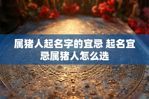属猪人起名字的宜忌 起名宜忌属猪人怎么选