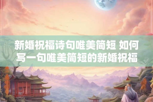 新婚祝福诗句唯美简短 如何写一句唯美简短的新婚祝福诗句