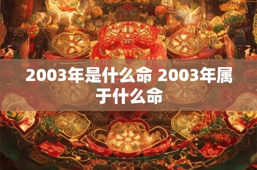 2003年是什么命 2003年属于什么命