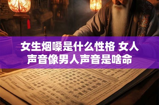 女生烟嗓是什么性格 女人声音像男人声音是啥命 女生烟嗓是什么性格 女人声音像男人声音是啥命